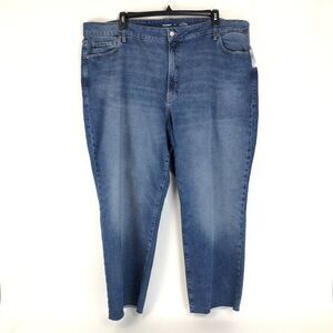 Old Navy High Rise O.G. Loose Jeans Women’s Plus Size 26 Raw Hem Stretch